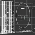 Campus Culture Wall With Relief Patterns Costume Model Display Cabinet And