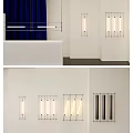 Modern Interior Lighting Combination With Sleek Metal Frames And LED Tube Fixtures