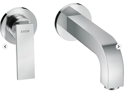 AXOR Modern Wall Mounted Faucet With Sleek Handle And Curved Spout 3d model