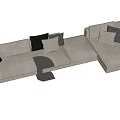 Modern Poliform Multiplayer Sofa 3d model
