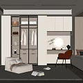 Modern Cloakroom 3d model