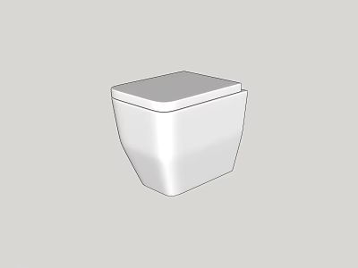 Modern White Toilet With Sleek Ceramic Design For Bathroom Interiors 3d model