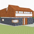 Modern Homestay Homestay Architecture Villa 3d model