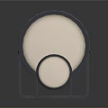 Black Round Lamps With Stands And White Light Panels For Lighting