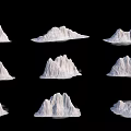 Mountain Range Gold-plated Mountain Peak Mountain Range Mountain View Mountain Natural Scenery Mountain Valley Peak Mountain Colorful Mountain 3d model