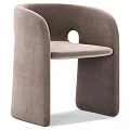 Modern Upholstered Accent Chair With Curved Backrest And Multiple Color Options
