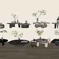 Modern coffee table coffee table combination 3d model