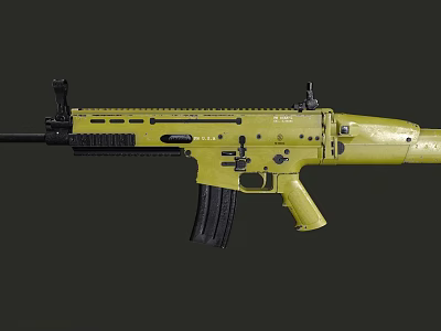 Tactical Military Rifle Weapon Design With Magazine Scope Barrel And Ergonomic Grip 3d model