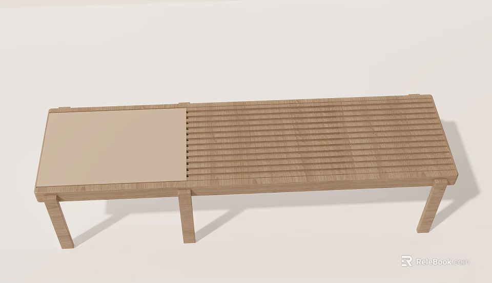 Minimalist Wooden TV Stand With Modern Design And Storage Shelves Tabletop 3d model 