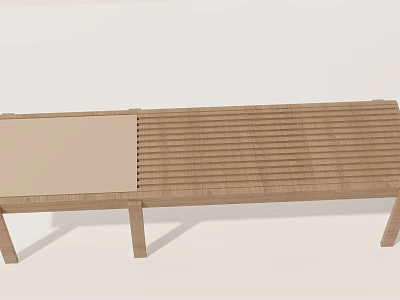 Minimalist Wooden TV Stand With Modern Design And Storage Shelves Tabletop 3d model