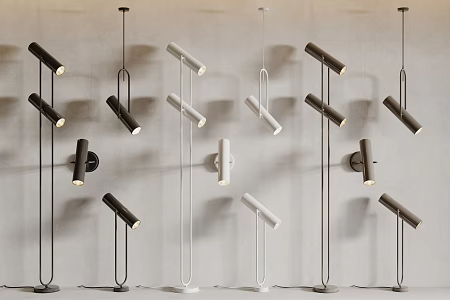 Modern combination lamp chandelier floor lamp table lamp 3d model