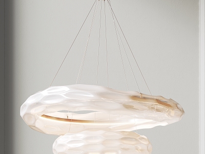 Modern Cream Wind Double Layer Chandelier Cream Double Layer Chandelier model