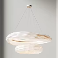 Modern Cream Wind Double Layer Chandelier Cream Double Layer Chandelier 3d model