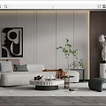 Modern Sofa Coffee Table Combination Sofa Coffee Table 3d model