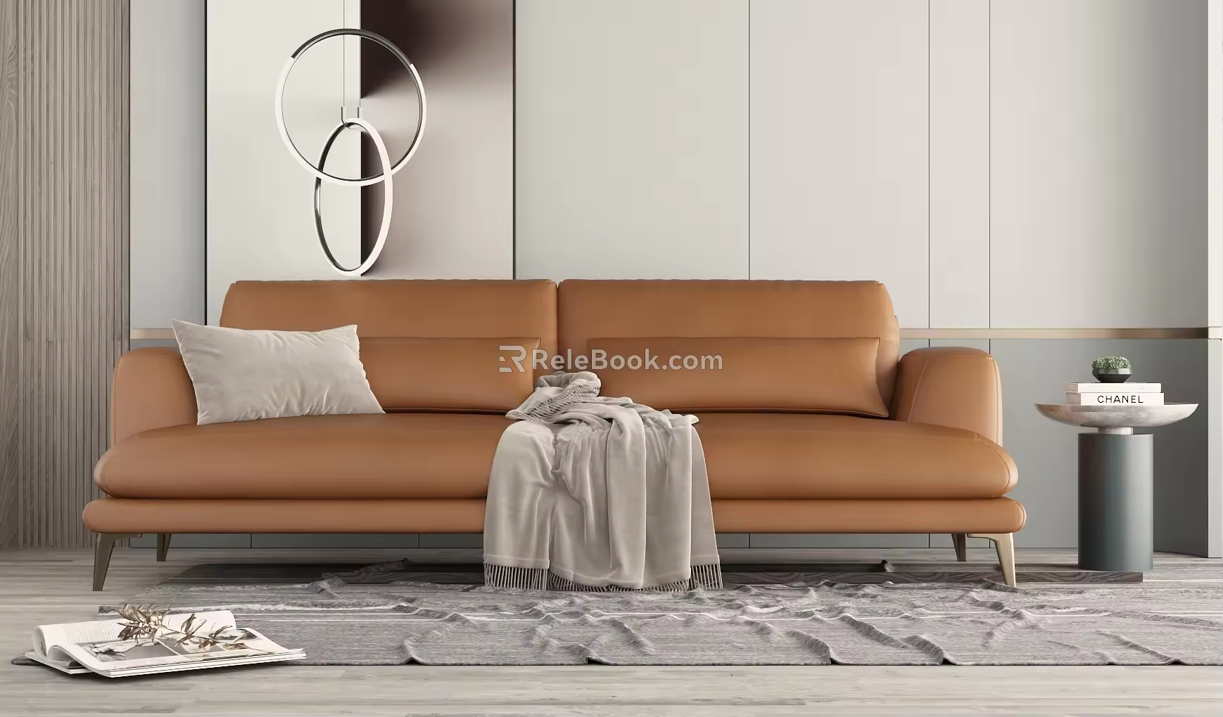 modern double sofa 3d model
