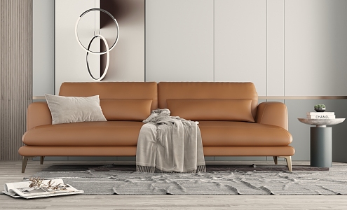 modern double sofa 3d model