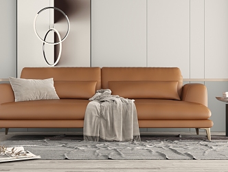 modern double sofa 3d model