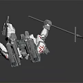 Modern Robot Warrior Mechanical Combat Police Mechanical Armor 3d model