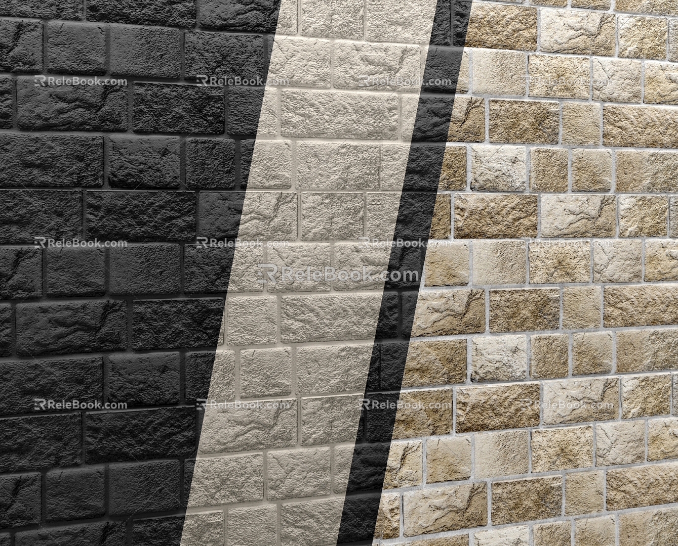 Stone wall exterior wall for wall retro stone wall 3d model