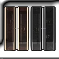 Modern Glass Door Display Cabinet With Open Shelves For Home Living Room Storage