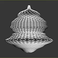 Elegant Modern White Spiral Line Furniture Lamp Shade With Unique Structure Design