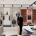Stylish Men's Clothing Store Interior With Suits Mannequins Display Racks And Lighting