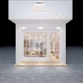Modern Fashion Clothing Store Interior With Hanging Apparel Mannequins Green Plants And Lighting