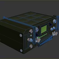 Military Weapon Control Unit With Green Casing Display Screen Buttons And Indicator Light