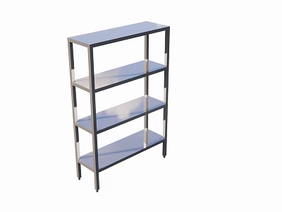 Canteen Storage Solution With Metal Multi Tiered Shelving Unit for Organizing Supplies 3d model