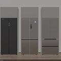 Sleek Modern Refrigerators And Freezers With Different Door Configurations In Gray For Kitchen Appliances