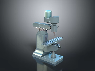 Industrial Drill Press with Metal Frame Vertical Structure and Worktable for Precision Drilling 3d model