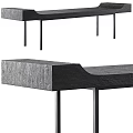 Modern Public Chair Design With Sleek Wooden Texture And Sturdy Metal Legs