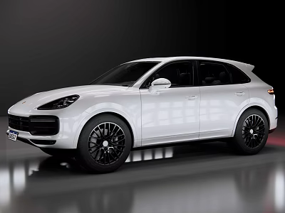 White Modern SUV Car With Sleek Exterior Design And Black Wheels 3d model