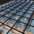 modern warehouse intelligent warehouse 3d model