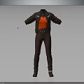 Studded Leather Jacket With Red Shirt Dark Pants And Boots Fashion Outfit