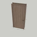 Wooden Swing Door Design With Frame And Panel For Interior Spaces 3d model