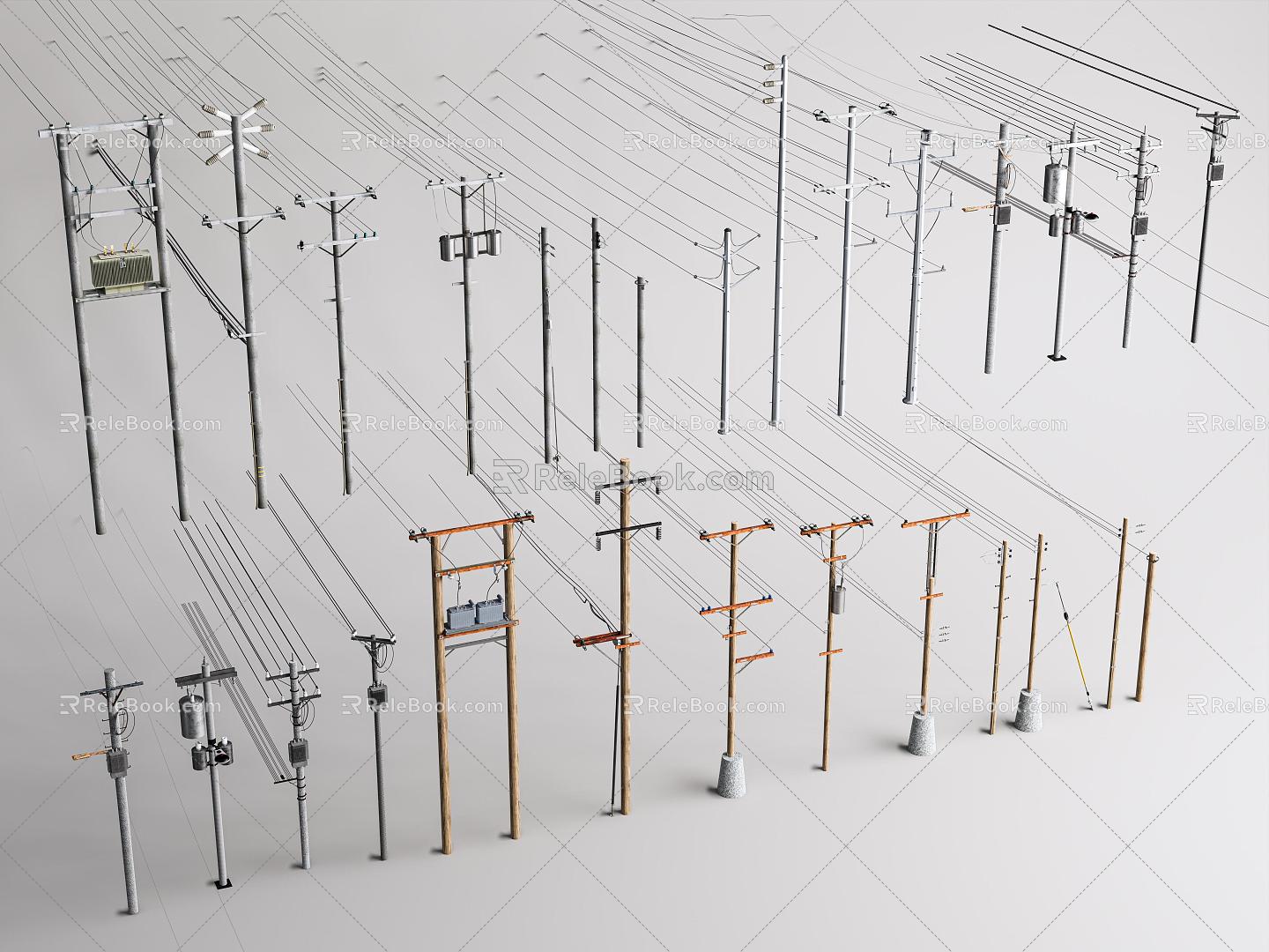 electric pole 3d model