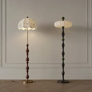 French Middle Style Floor Lamp 3d model