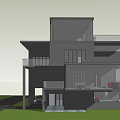 Modern Detached Villa Architectural Design With Multiple Balconies Large Windows And Glass Facade