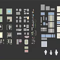 Colorful Modular Building Components With Various House Models And Different Shapes Blocks