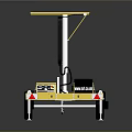 Yellow Mobile Solar Powered Equipment With Invictus Brand Light Panel And Trailer Wheels