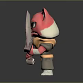 Modern game character fox cartoon fox small fox cartoon character 3d model