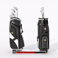 High Quality Golf Sports Equipment Golf Bags With Clubs In Black And White Design