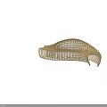 Stylish Curved Woven Outdoor Chair With Streamlined Design And Mesh Structure