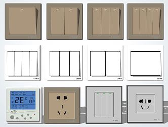 Modern Switch Socket 3d model