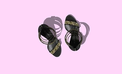 Modern high-heeled shoes 3d model