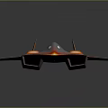 Future Concept Passenger Aircraft Featuring Sleek Aerodynamic Design and Red Illuminated Accents on Dark Surface