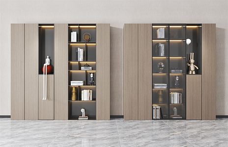 Modern bookcase 3d model