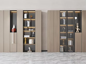 Modern bookcase 3d model