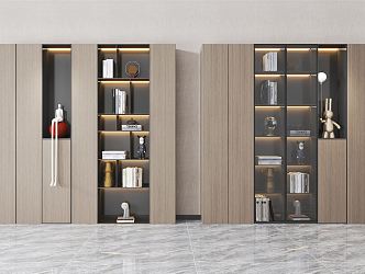 Modern bookcase 3d model